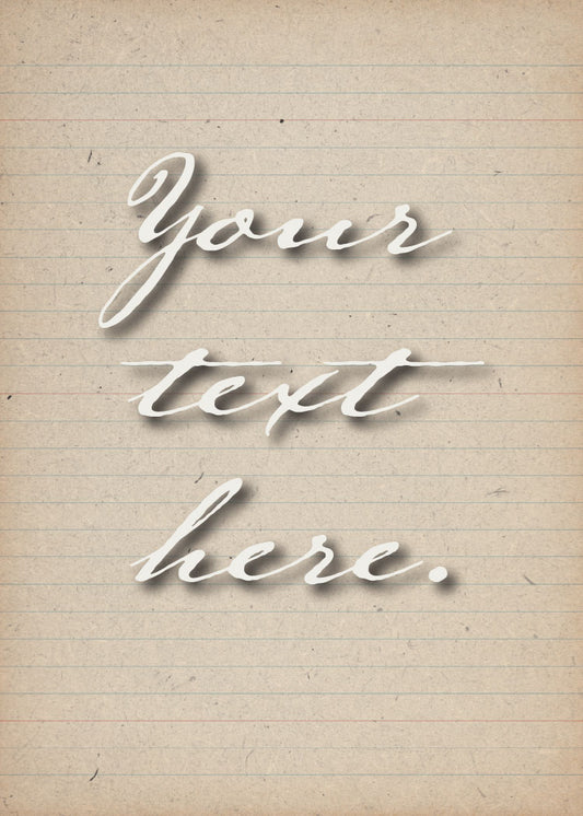 Keepsake Ledger Personalized Art Card