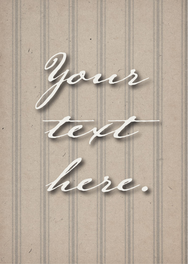 Homestead Linen Stripe Personalized Art Card