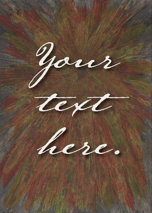 Sunburst Clay Personalized Art Card