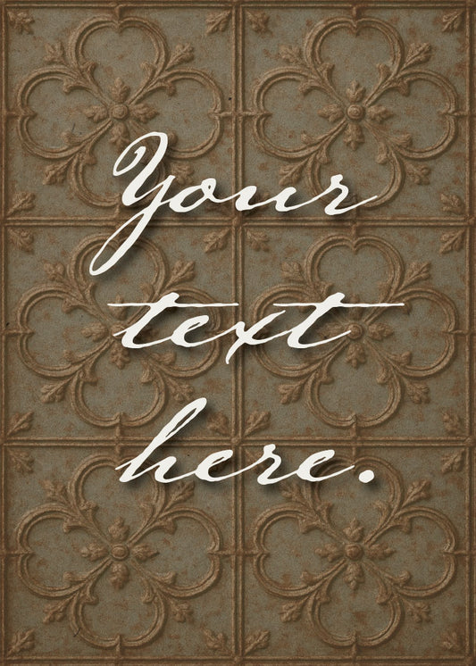 Tinwork Revival Personalized Art Card