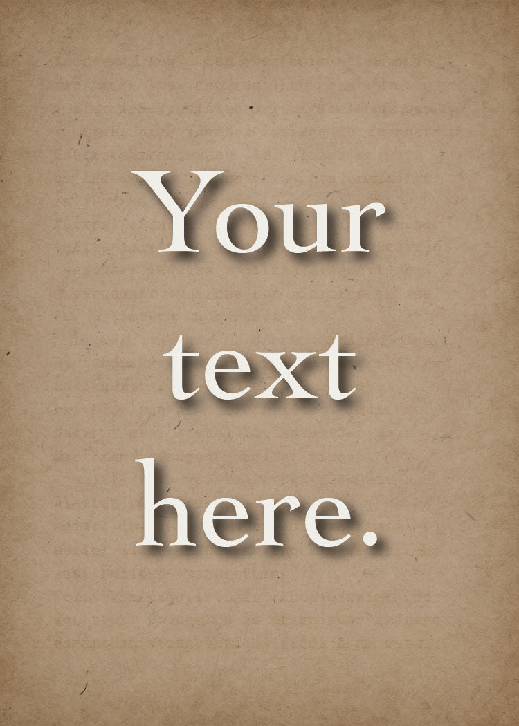 Faded Manuscript Personalized Art Card