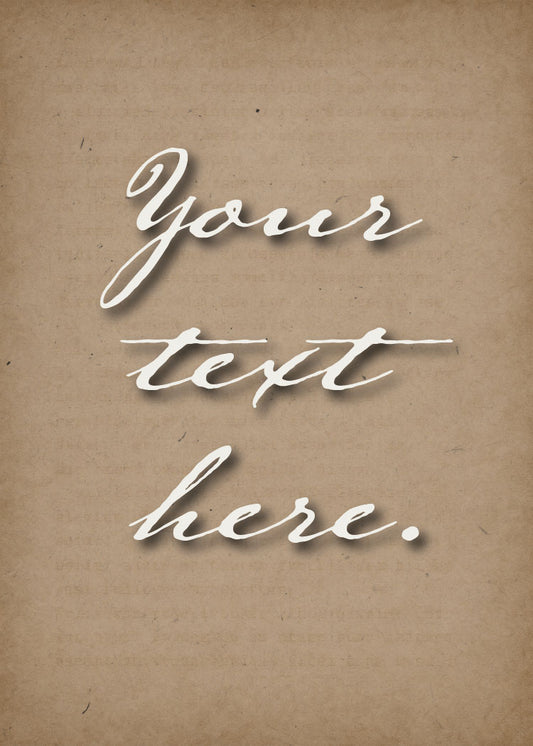 Faded Manuscript Personalized Art Card