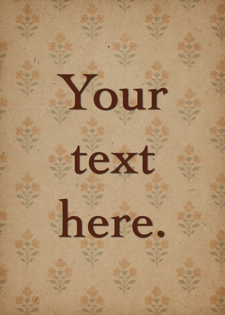 Grandma's Wallpaper Personalized Art Card