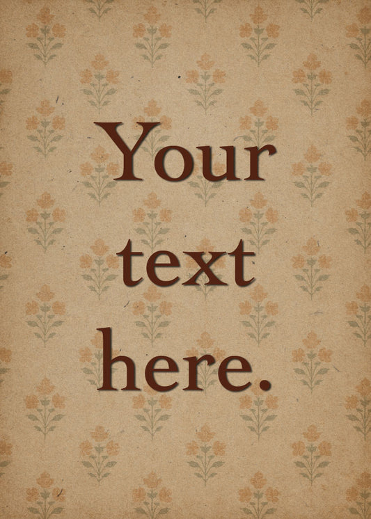 Grandma's Wallpaper Personalized Art Card