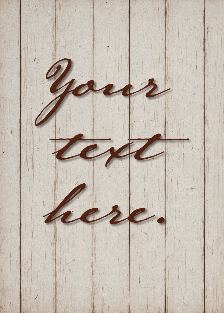 Weathered Wood Personalized Art Card
