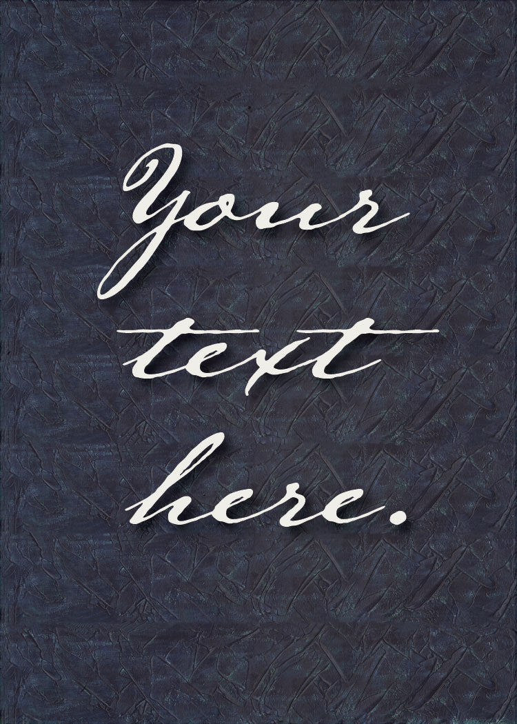 Woven Indigo Personalized Art Card