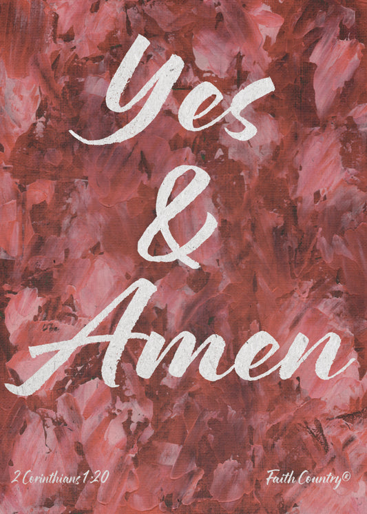 2 Corinthians 1:20 Scripture Printable, Yes and Amen Bible Verse Art, Christian Wall Decor, Faith Home Print